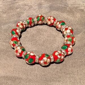 Cloisonne Beaded Bracelet